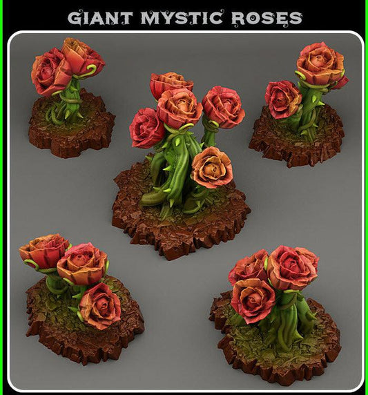 3D Printed Fantastic Plants and Rocks Giant Mystic Roses 28mm - 32mm D&D Wargaming - 3D Printing Boss 