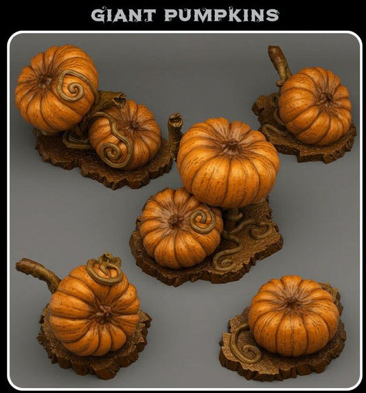 3D Printed Fantastic Plants and Rocks Giant Pumpkins 28mm - 32mm D&D Wargaming - 3D Printing Boss 