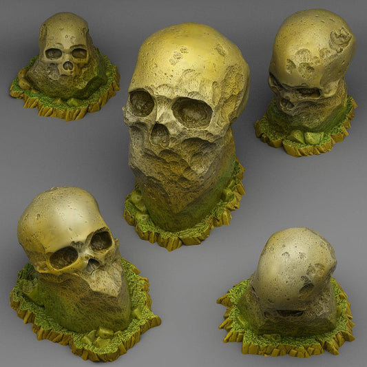 3D Printed Fantastic Plants and Rocks Giant Skull Stones 28mm - 32mm D&D Wargaming - 3D Printing Boss 