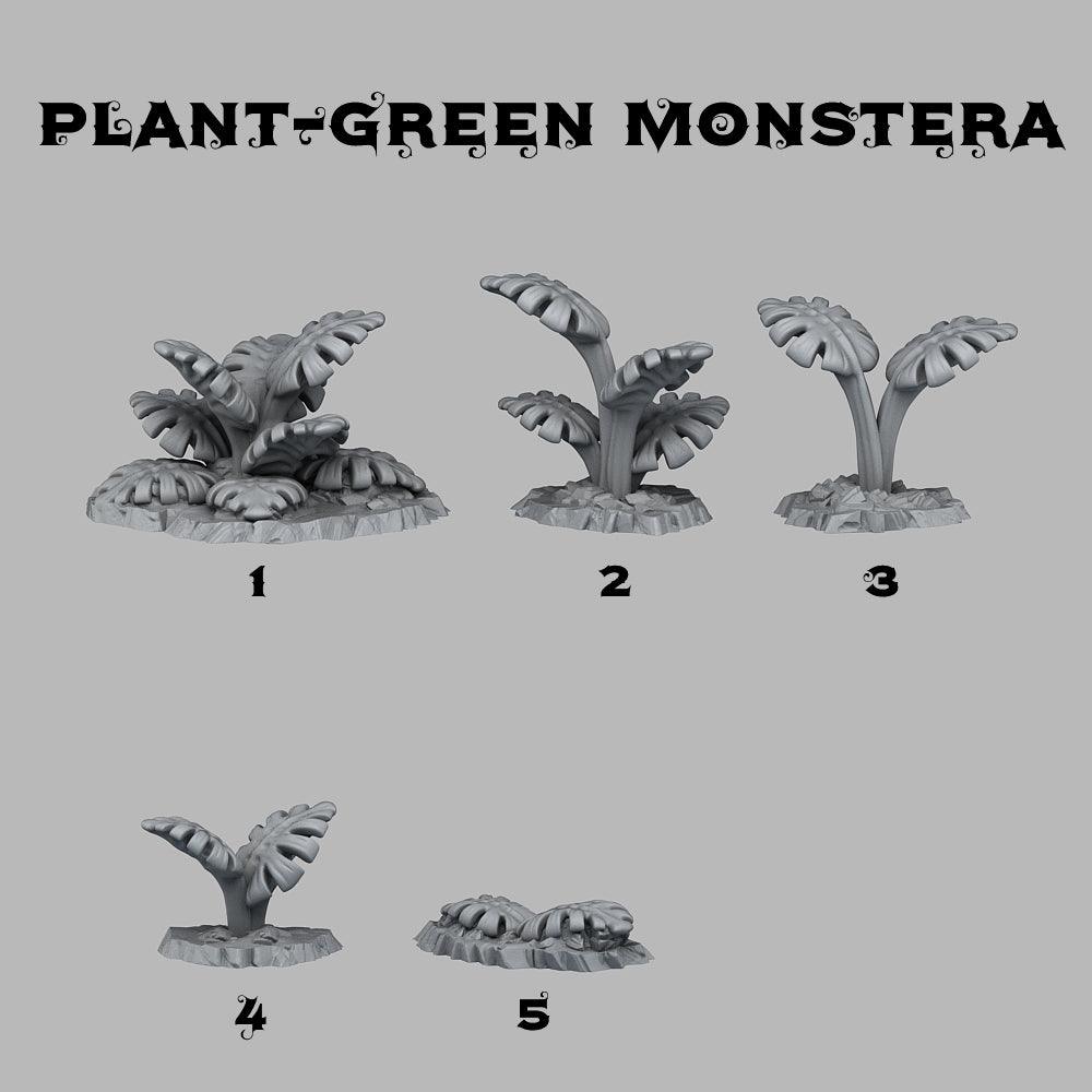 3D Printed Fantastic Plants and Rocks Green Monstera 28mm - 32mm D&D Wargaming - 3D Printing Boss 