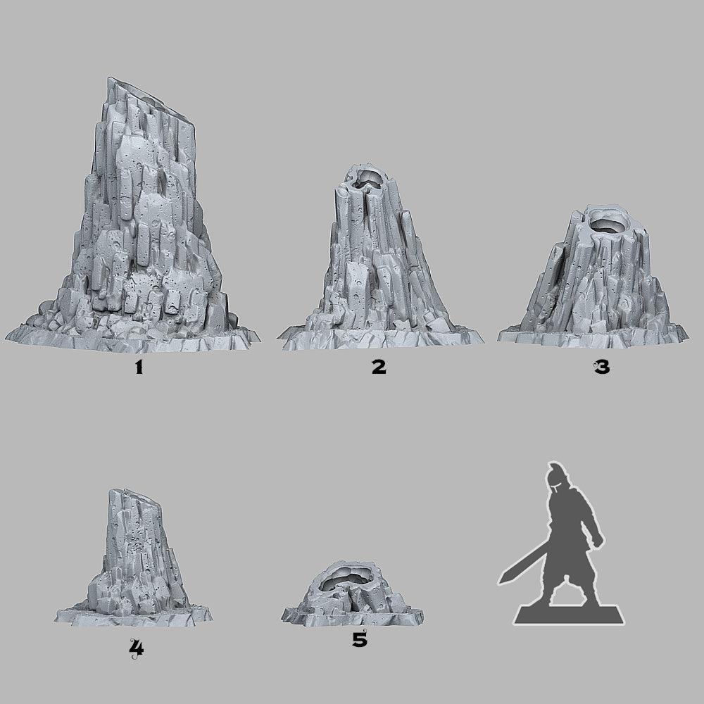 3D Printed Fantastic Plants and Rocks Ice Hole Cavern 28mm - 32mm D&D - 3D Printing Boss 
