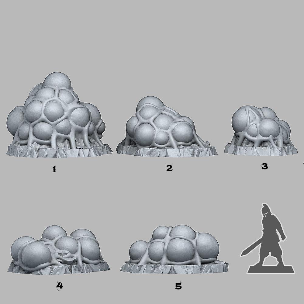 3D Printed Fantastic Plants and Rocks Ice Spider Eggs 28mm - 32mm D&D Wargaming - 3D Printing Boss 