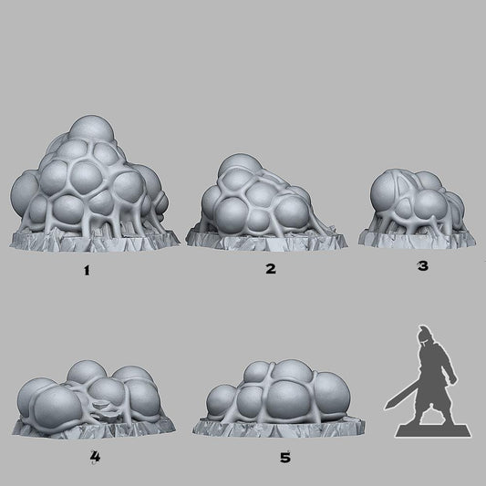 3D Printed Fantastic Plants and Rocks Ice Spider Eggs 28mm - 32mm D&D Wargaming - 3D Printing Boss 