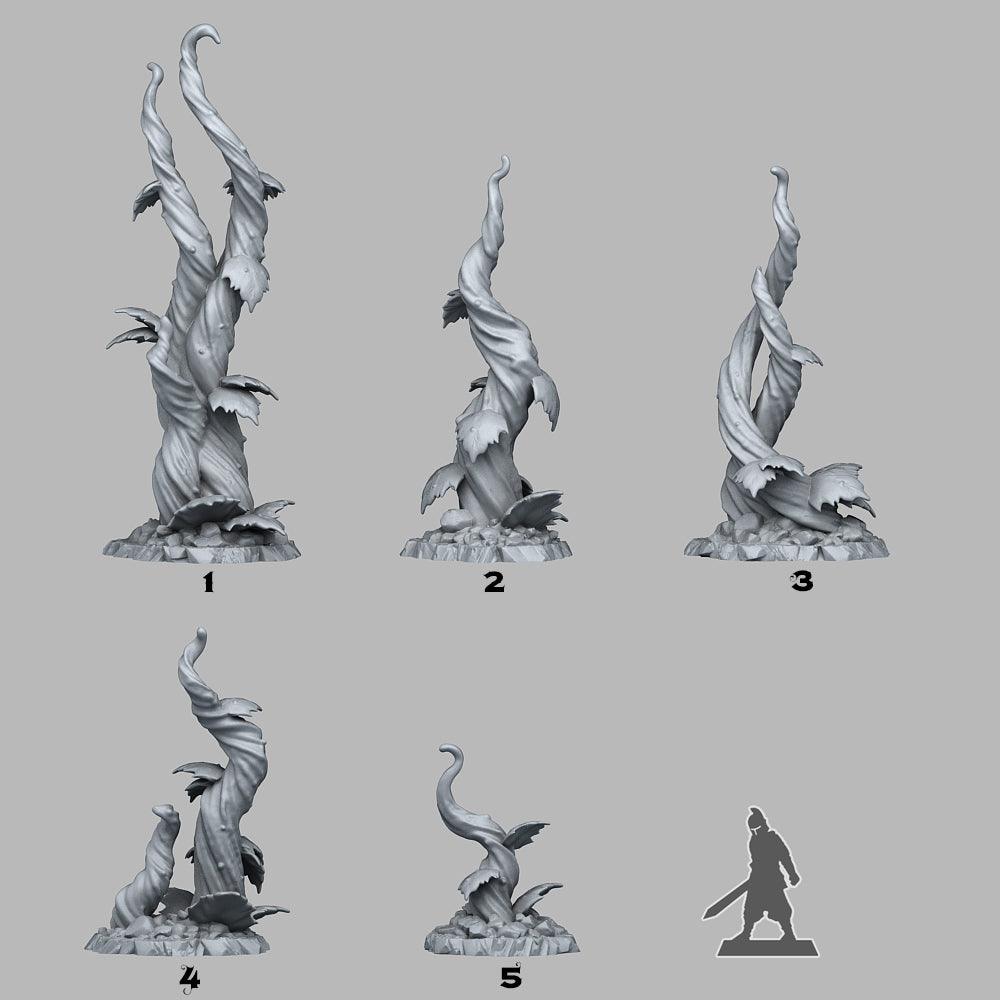 3D Printed Fantastic Plants and Rocks Jack's Beanstalk Version 2 28mm - 32mm D&D Wargaming - 3D Printing Boss 