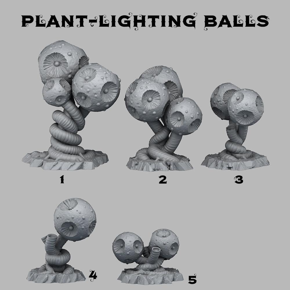 3D Printed Fantastic Plants and Rocks Lighting Balls 28mm - 32mm D&D Wargaming - 3D Printing Boss 