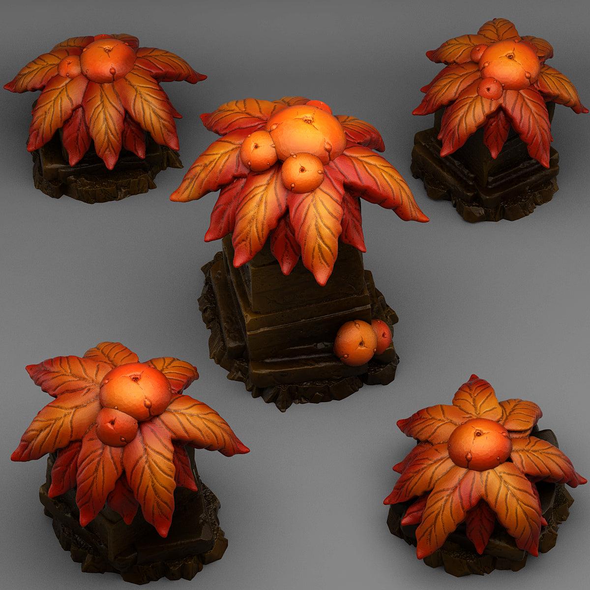 3D Printed Fantastic Plants and Rocks MAYA MUSHROOM FLOWERS 28mm - 32mm D&D Wargaming - 3D Printing Boss 