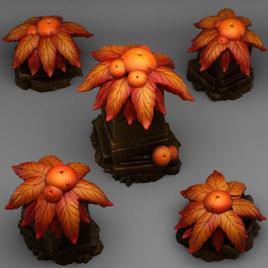 3D Printed Fantastic Plants and Rocks MAYA MUSHROOM FLOWERS 28mm - 32mm D&D Wargaming - 3D Printing Boss 