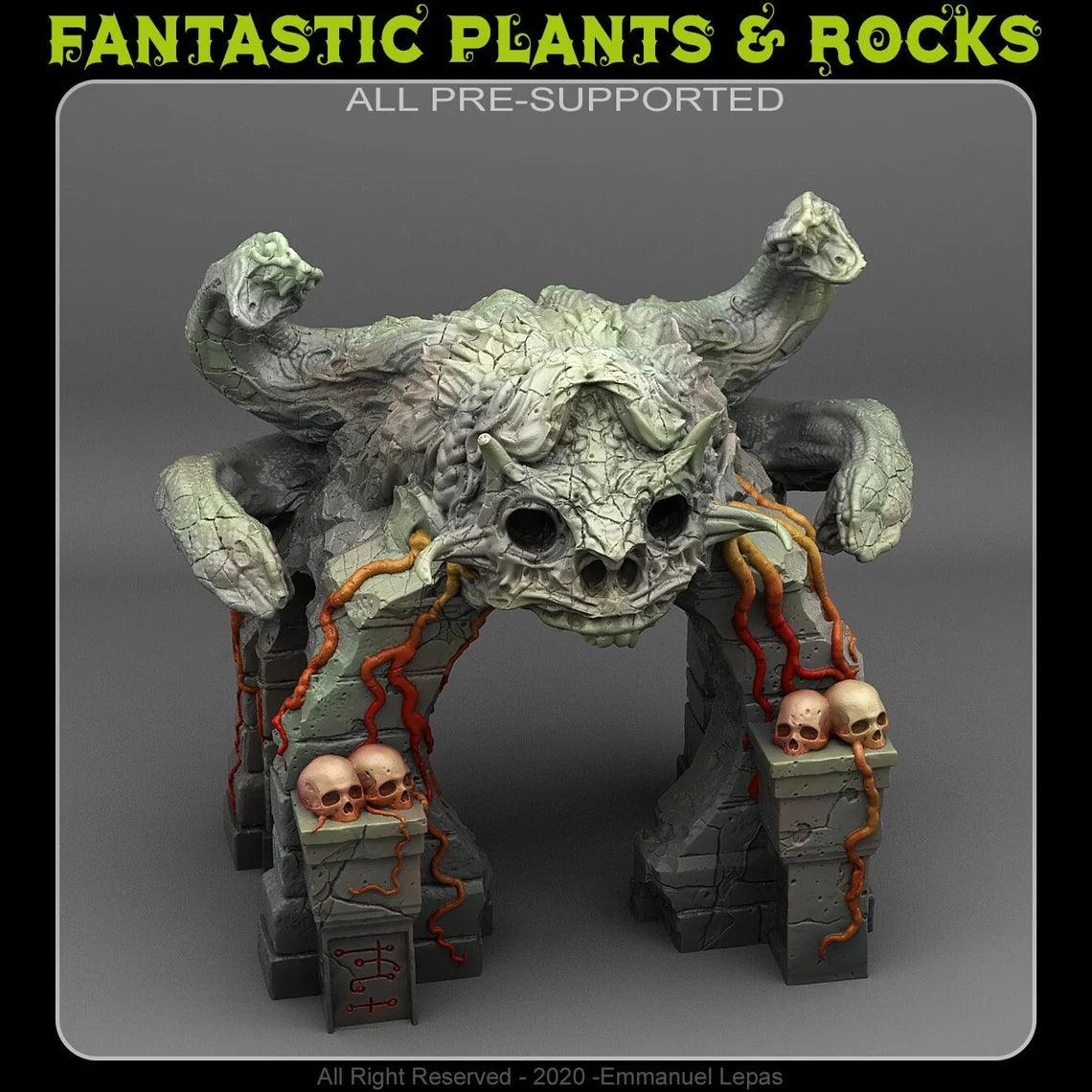 3D Printed Fantastic Plants and Rocks MEDUSA'S LAIR ENTRANCE 28mm - 32mm D&D Wargaming - 3D Printing Boss 