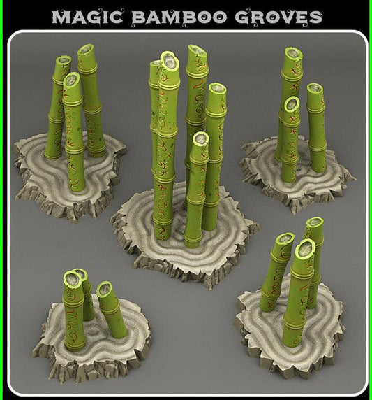 3D Printed Fantastic Plants and Rocks Magic Bamboo Groves 28mm - 32mm D&D Wargaming - 3D Printing Boss 