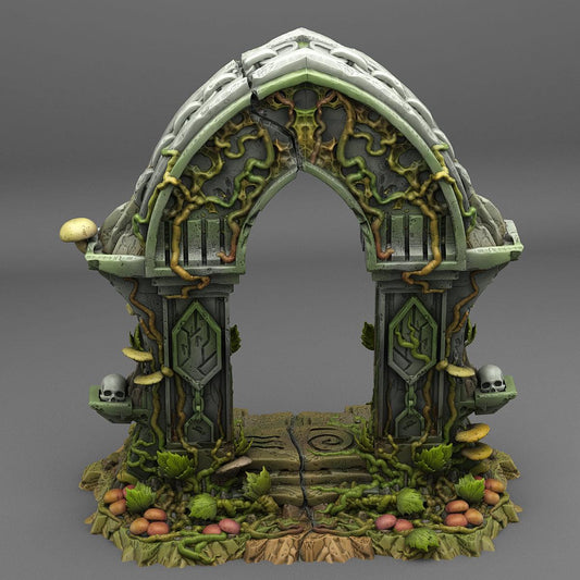 3D Printed Fantastic Plants and Rocks Magic Forest Gate 28mm - 32mm D&D Wargaming - 3D Printing Boss 