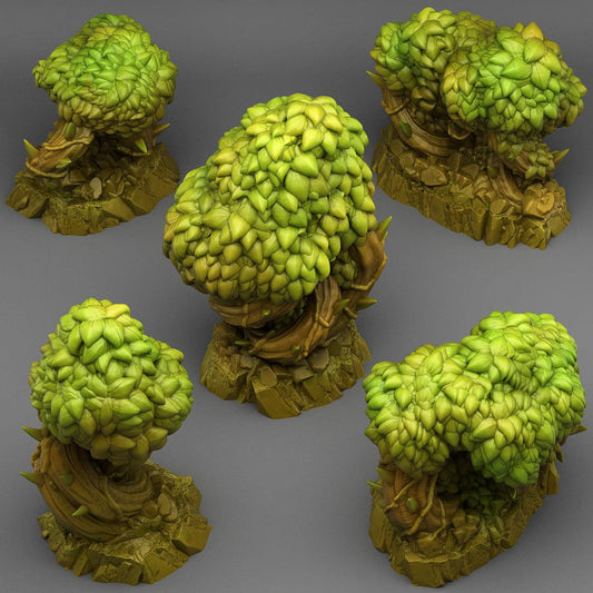 3D Printed Fantastic Plants and Rocks Magical Bramble Trees 28mm - 32mm D&D Wargaming - 3D Printing Boss 