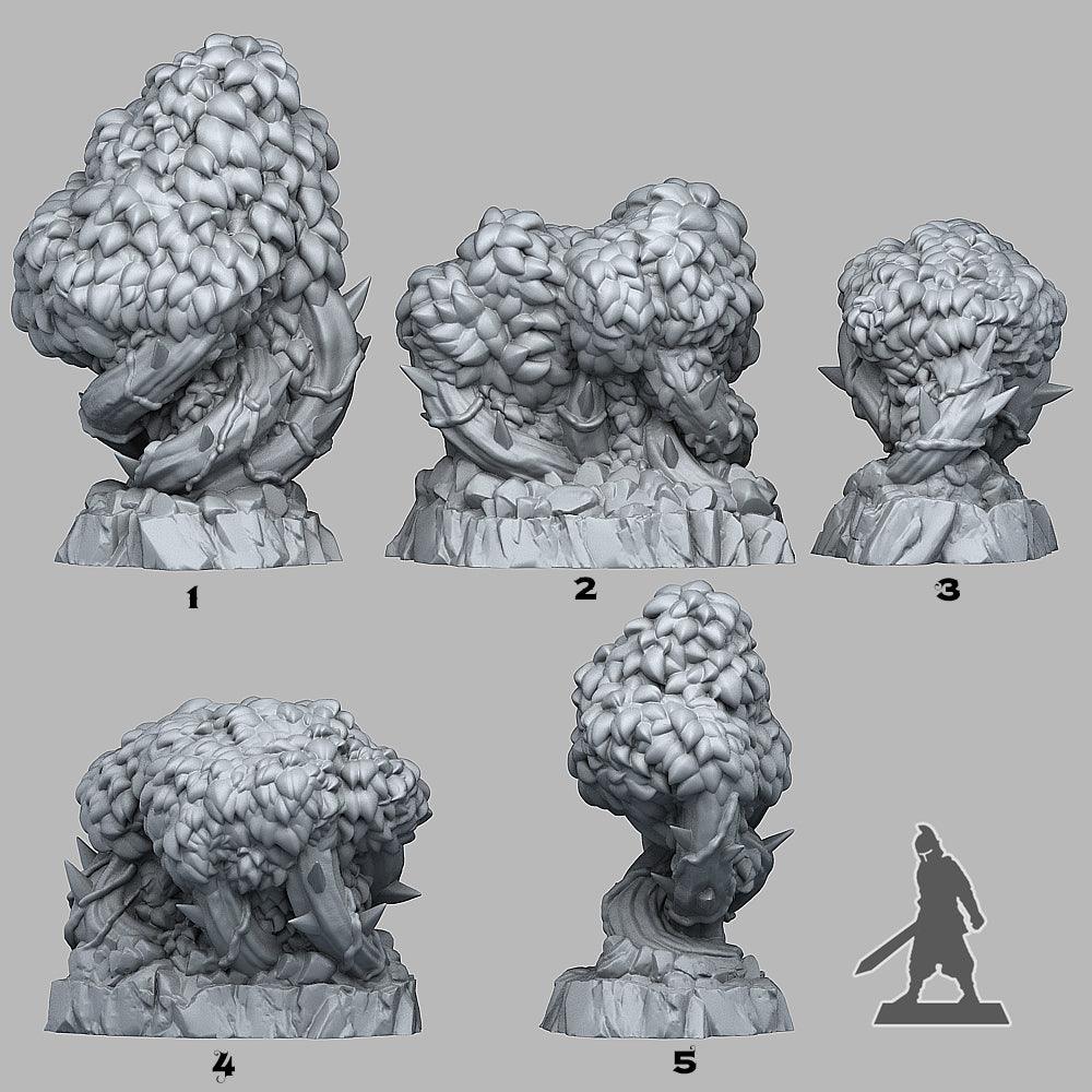 3D Printed Fantastic Plants and Rocks Magical Bramble Trees 28mm - 32mm D&D Wargaming - 3D Printing Boss 