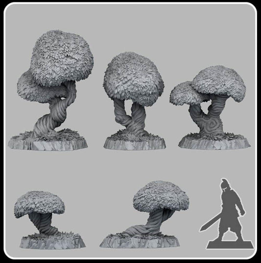 3D Printed Fantastic Plants and Rocks Majestic Enchanted Trees 28mm - 32mm D&D Wargaming - 3D Printing Boss 