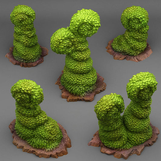3D Printed Fantastic Plants and Rocks Majestic Hedge 28mm - 32mm D&D Wargaming - 3D Printing Boss 