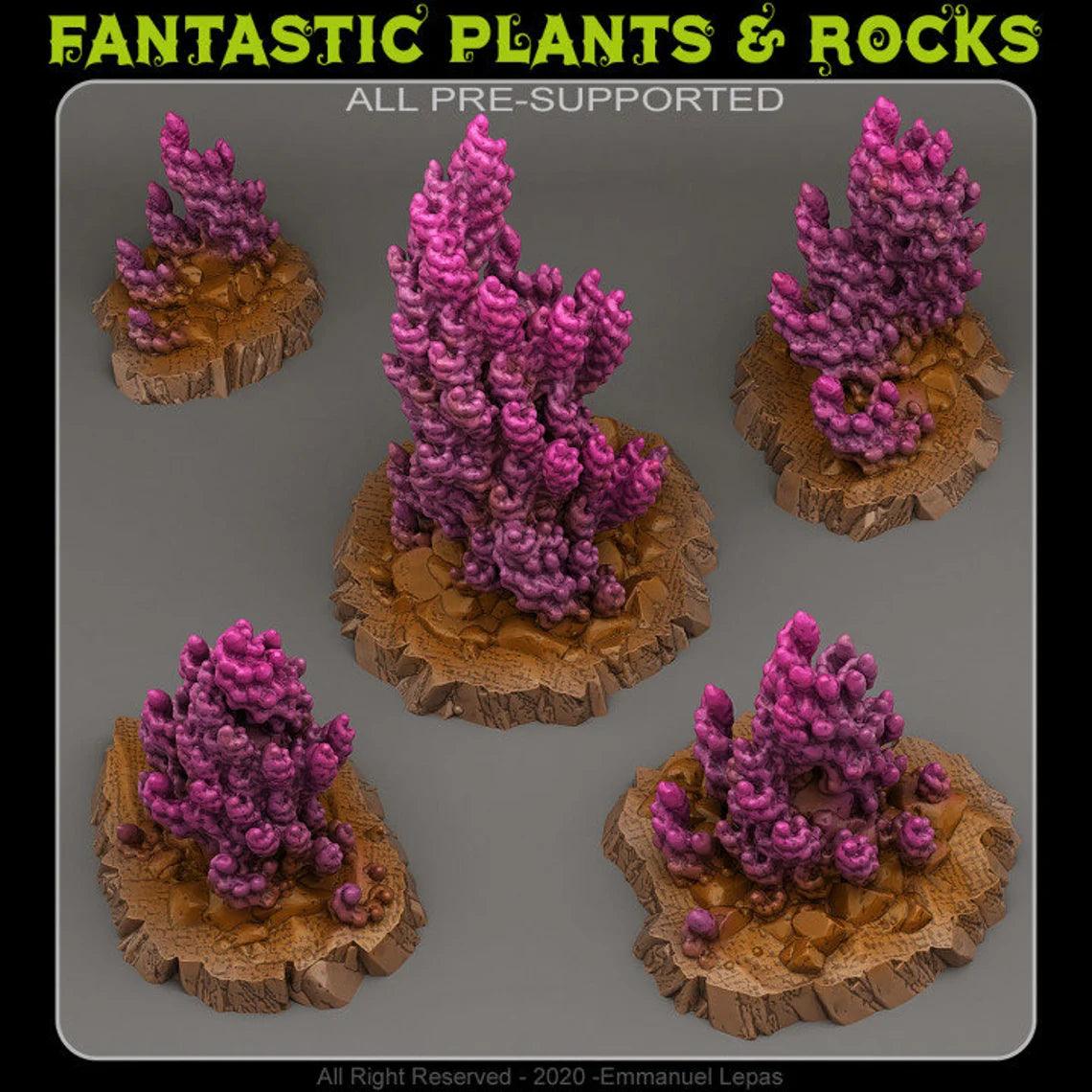 3D Printed Fantastic Plants and Rocks Majestic Twisted Anemones 28mm - 32mm D&D Wargaming - 3D Printing Boss 