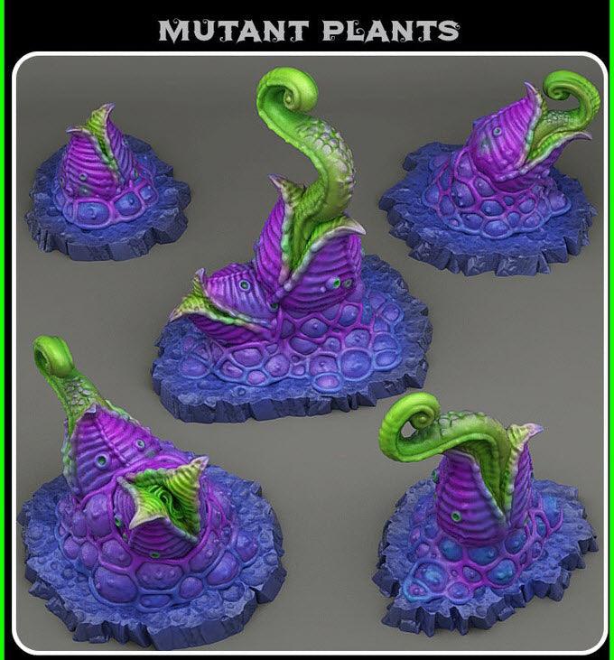 3D Printed Fantastic Plants and Rocks Mutant Plants 28mm - 32mm D&D Wargaming - 3D Printing Boss 