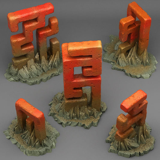 3D Printed Fantastic Plants and Rocks Mysterious Asian Stones 28mm - 32mm D&D Wargaming - 3D Printing Boss 