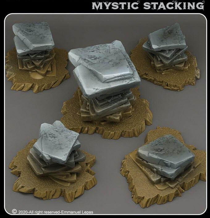3D Printed Fantastic Plants and Rocks Mystic Stacking 28mm - 32mm D&D Wargaming - 3D Printing Boss 