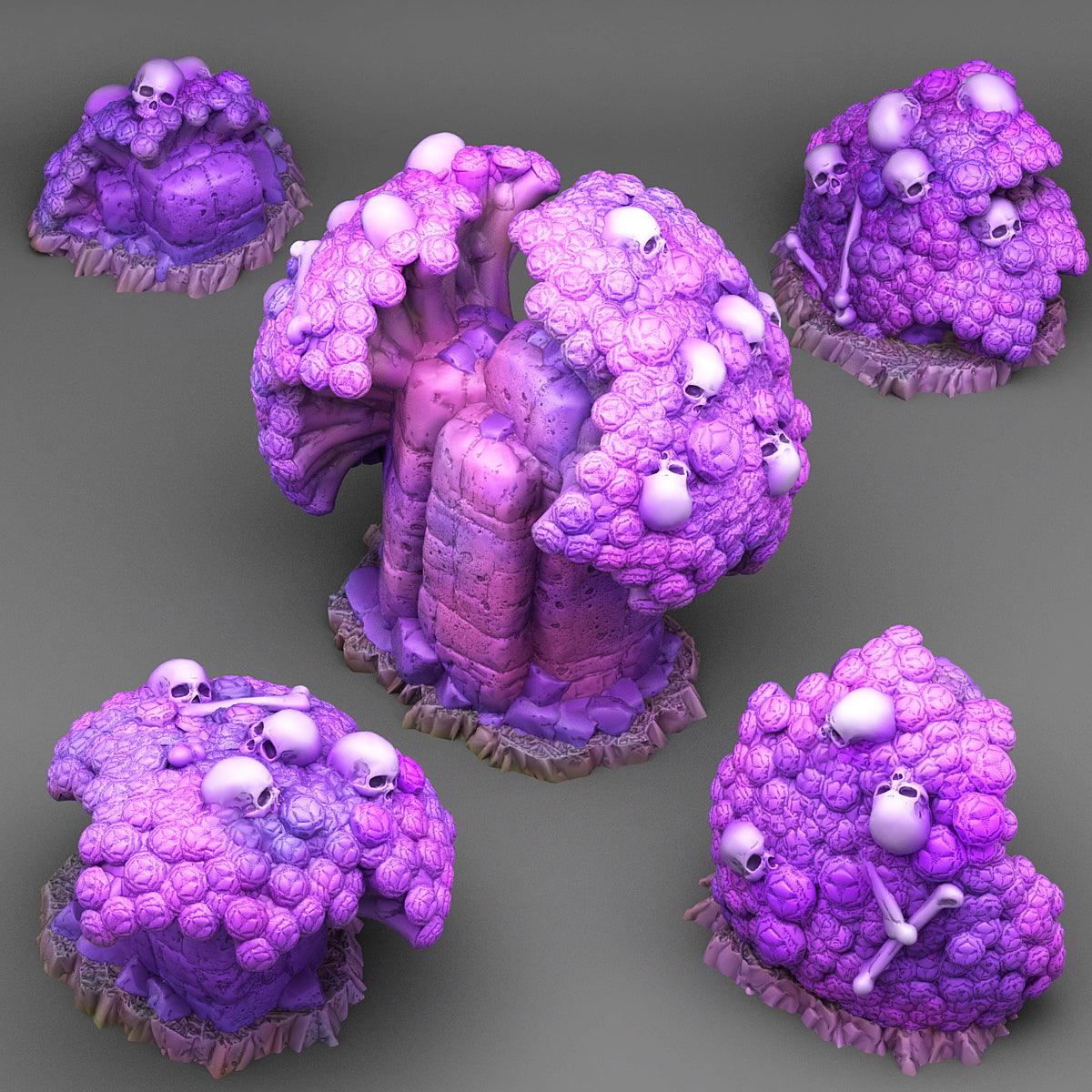 3D Printed Fantastic Plants and Rocks Mystical Death Flowers 28mm - 32mm D&D Wargaming - 3D Printing Boss 