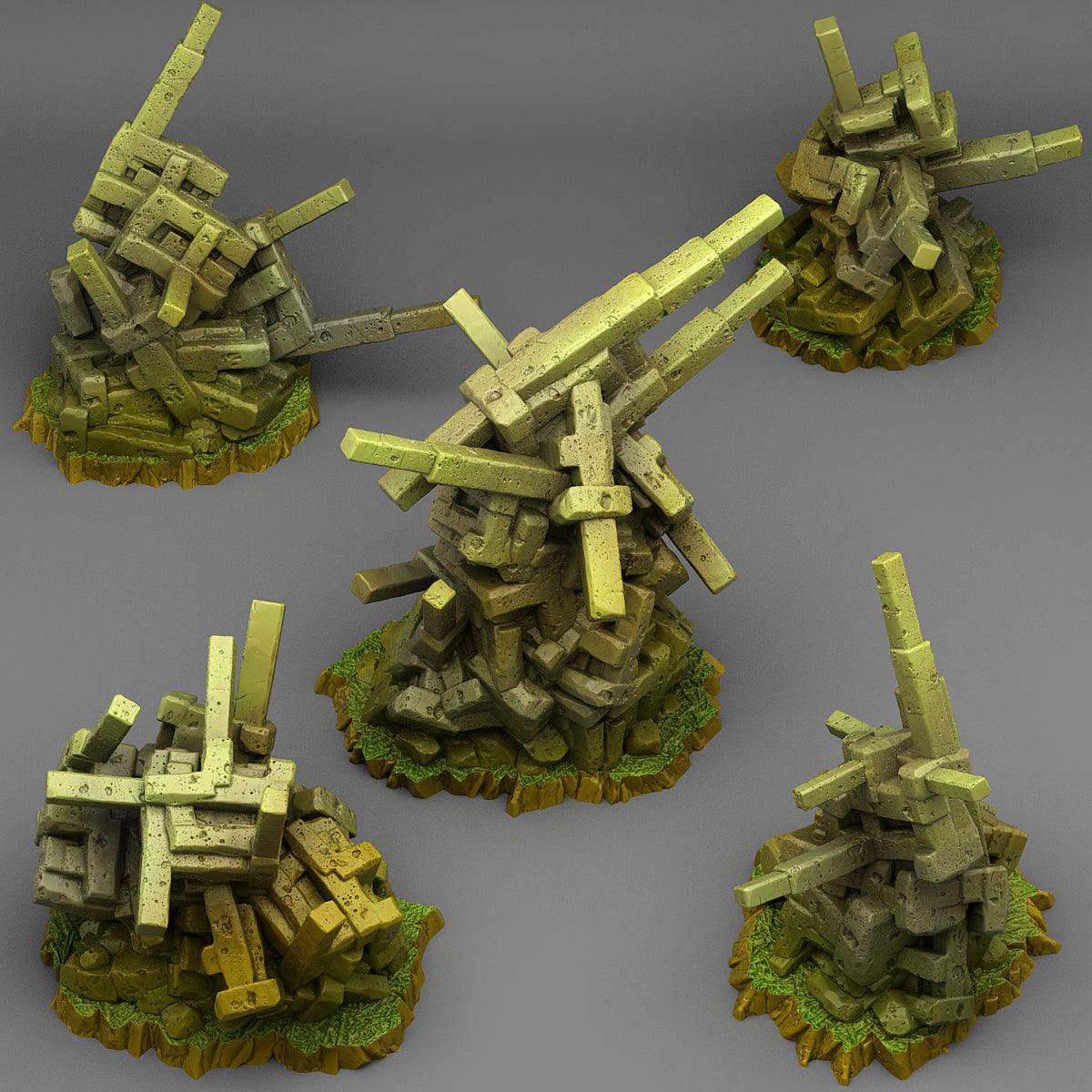 3D Printed Fantastic Plants and Rocks Natural Strap Stones 28mm - 32mm D&D Wargaming - 3D Printing Boss 