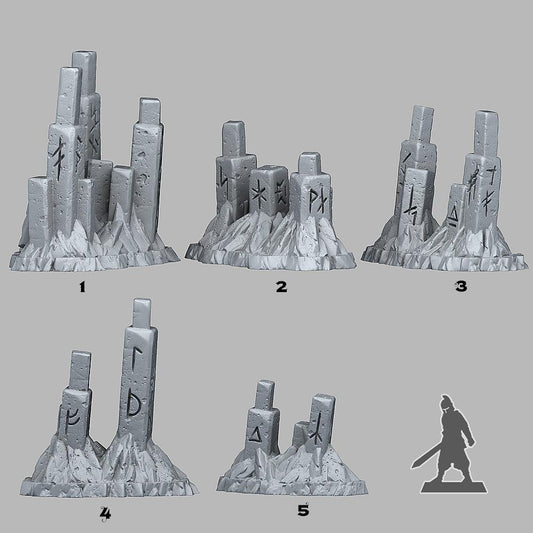 3D Printed Fantastic Plants and Rocks Northmen Ruins 28mm - 32mm D&D Wargaming - 3D Printing Boss 