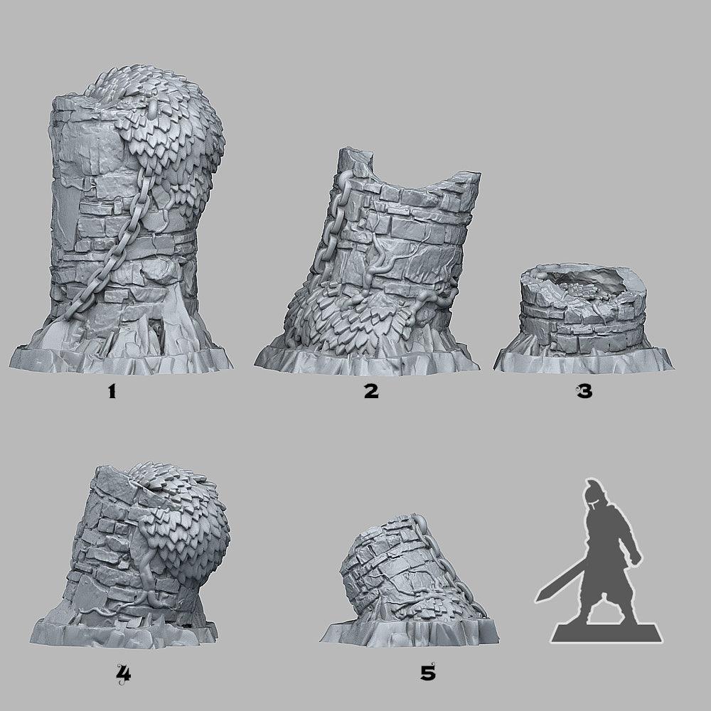 3D Printed Fantastic Plants and Rocks Overgrown Cisterns 28mm - 32mm D&D Wargaming - 3D Printing Boss 