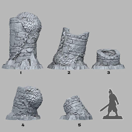 3D Printed Fantastic Plants and Rocks Overgrown Cisterns 28mm - 32mm D&D Wargaming - 3D Printing Boss 