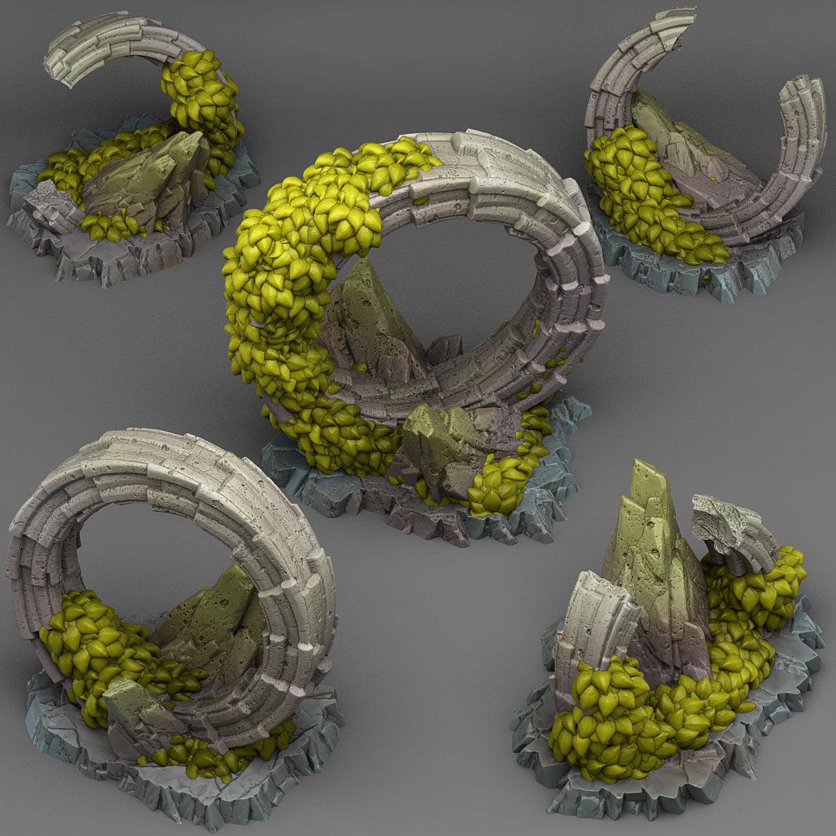 3D Printed Fantastic Plants and Rocks Pandora Ruins 28mm - 32mm D&D Wargaming - 3D Printing Boss 