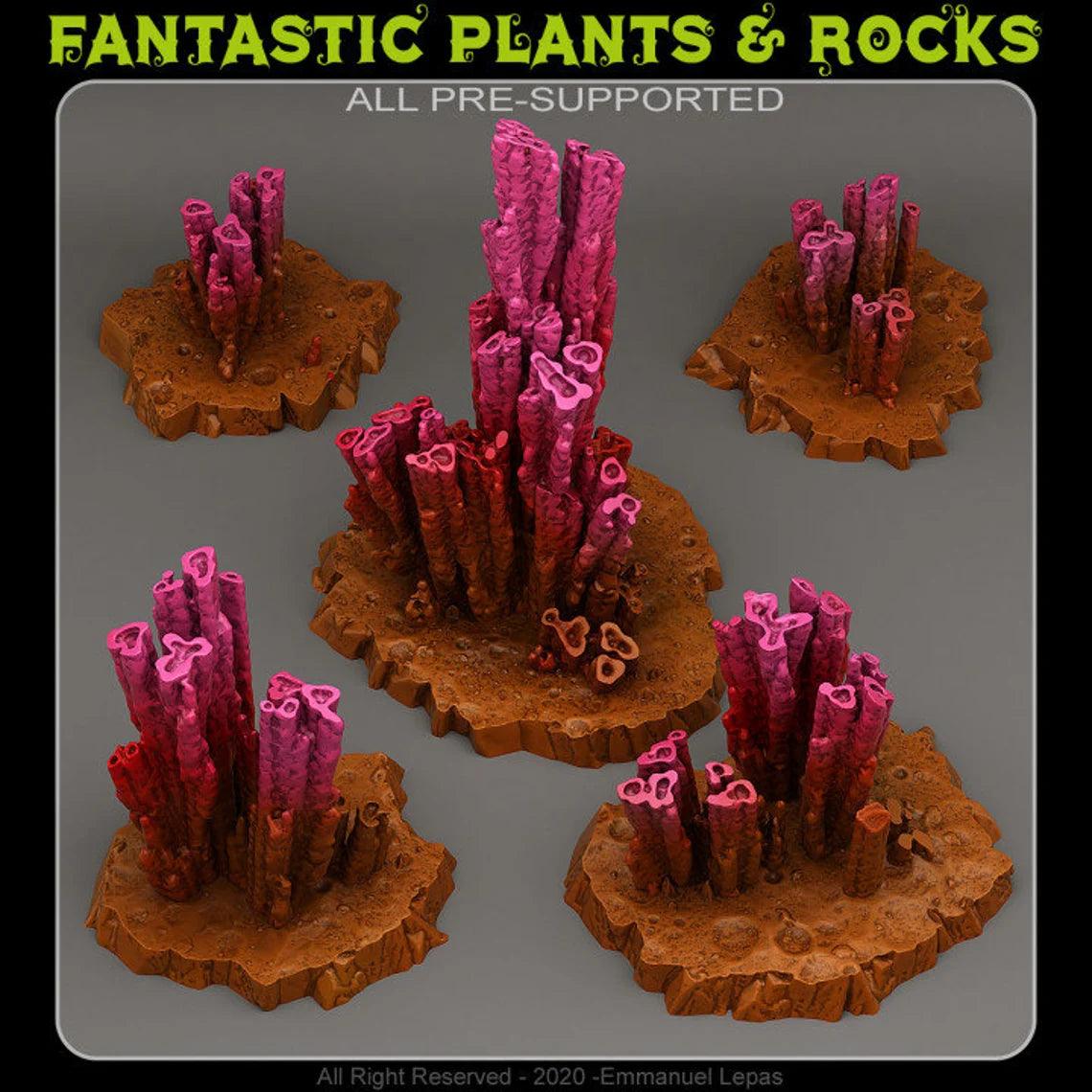 3D Printed Fantastic Plants and Rocks Parasites Stalagmites 28mm - 32mm D&D Wargaming - 3D Printing Boss 