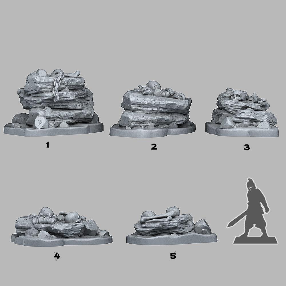 3D Printed Fantastic Plants and Rocks Pirates Stones 28mm - 32mm D&D Wargaming - 3D Printing Boss 
