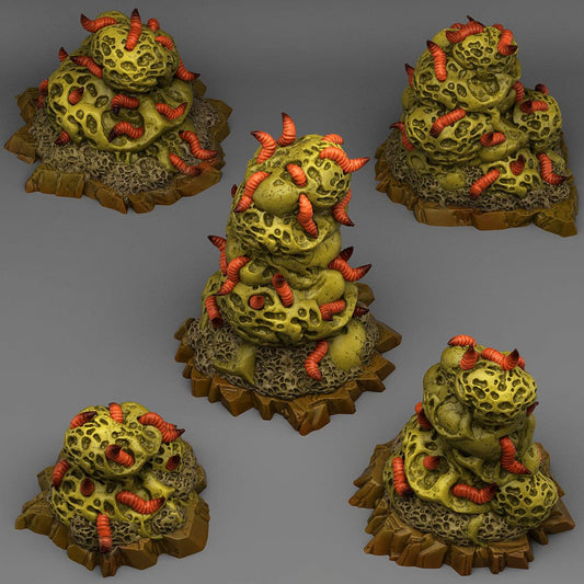 3D Printed Fantastic Plants and Rocks Plague Rocks 28mm - 32mm D&D Wargaming - 3D Printing Boss 