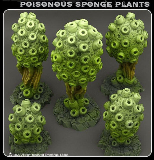 3D Printed Fantastic Plants and Rocks Poisonous Sponge Plants 28mm - 32mm D&D Wargaming - 3D Printing Boss 