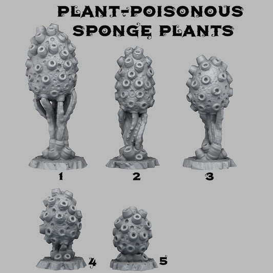 3D Printed Fantastic Plants and Rocks Poisonous Sponge Plants 28mm - 32mm D&D Wargaming - 3D Printing Boss 