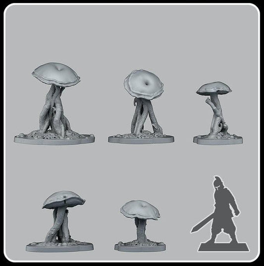 3D Printed Fantastic Plants and Rocks Poisonous Swamp Mushrooms 28mm - 32mm D&D Wargaming - 3D Printing Boss 