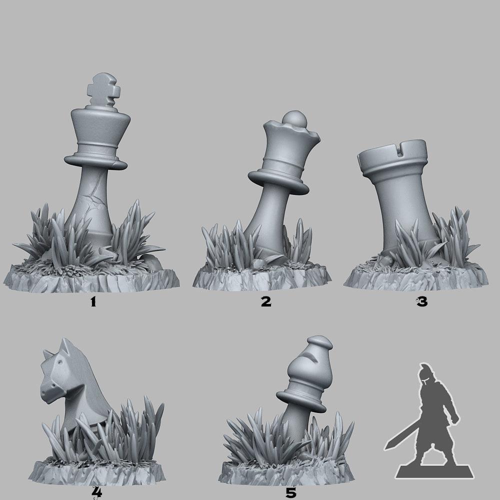 3D Printed Fantastic Plants and Rocks RED QUEEN'S CHESS 28mm - 32mm D&D Wargaming - 3D Printing Boss 