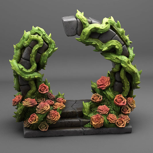 3D Printed Fantastic Plants and Rocks Rose Portal 28mm - 32mm D&D Wargaming - 3D Printing Boss 