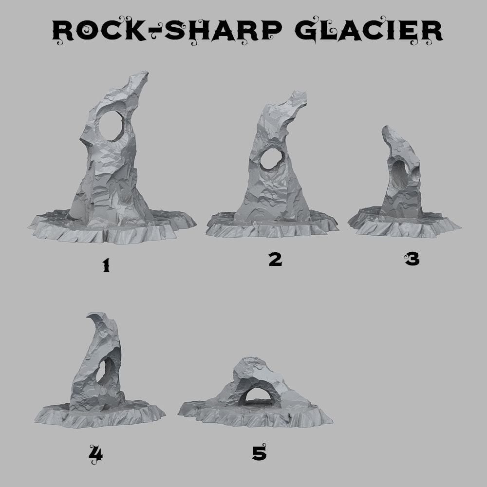 3D Printed Fantastic Plants and Rocks Sharp Glacier 28mm - 32mm D&D Wargaming - 3D Printing Boss 