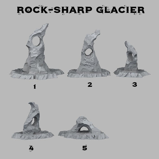 3D Printed Fantastic Plants and Rocks Sharp Glacier 28mm - 32mm D&D Wargaming - 3D Printing Boss 