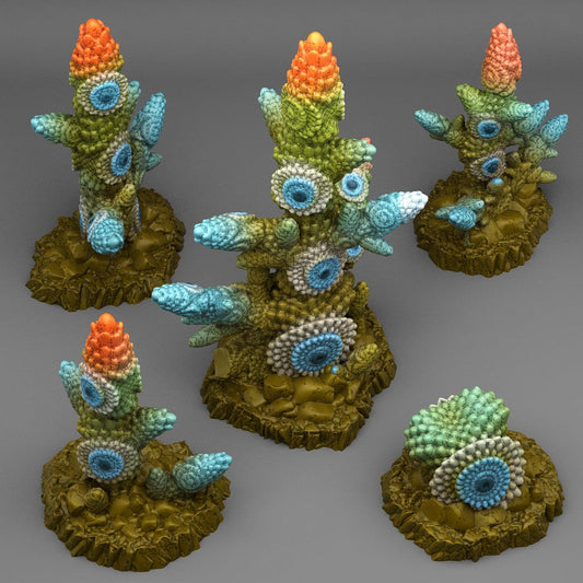 3D Printed Fantastic Plants and Rocks Shield Cactus 28mm - 32mm D&D Wargaming - 3D Printing Boss 