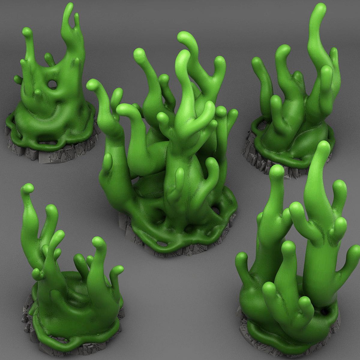 3D Printed Fantastic Plants and Rocks Slime Eruption 28mm - 32mm D&D Wargaming - 3D Printing Boss 