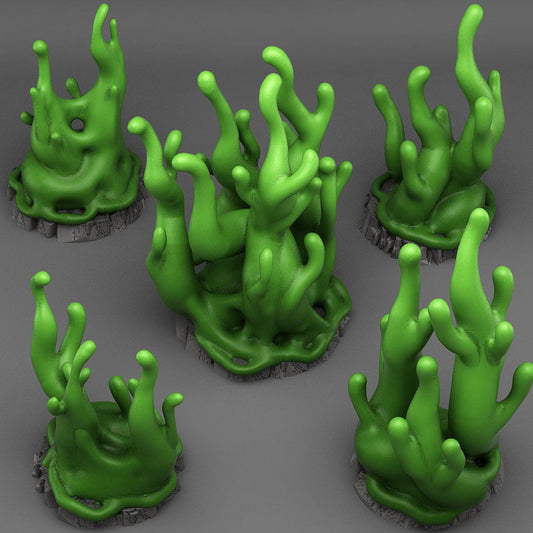 3D Printed Fantastic Plants and Rocks Slime Eruption 28mm - 32mm D&D Wargaming - 3D Printing Boss 