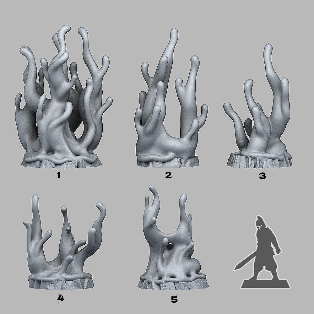 3D Printed Fantastic Plants and Rocks Slime Eruption 28mm - 32mm D&D Wargaming - 3D Printing Boss 