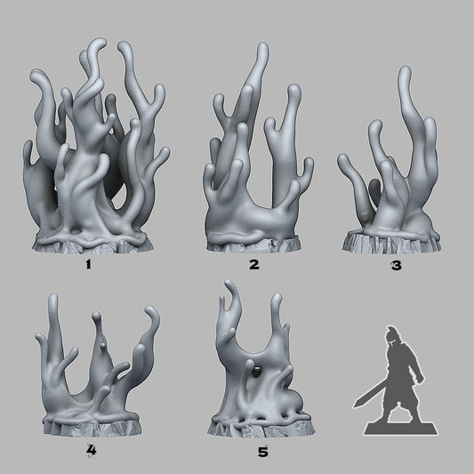 3D Printed Fantastic Plants and Rocks Slime Eruption 28mm - 32mm D&D Wargaming - 3D Printing Boss 