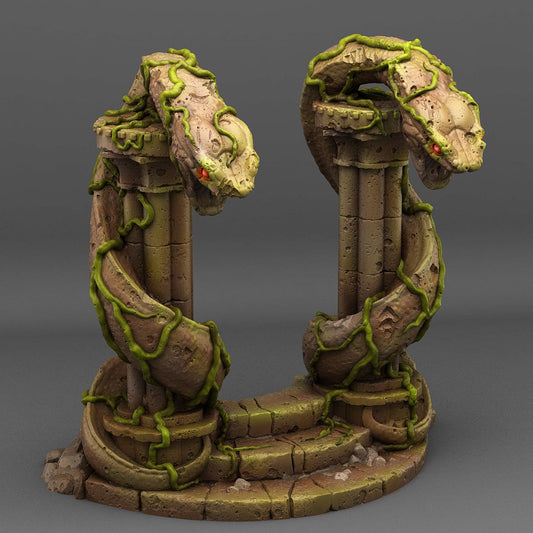 3D Printed Fantastic Plants and Rocks Snake God Portal 28mm - 32mm D&D Wargaming - 3D Printing Boss 