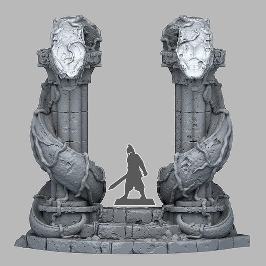 3D Printed Fantastic Plants and Rocks Snake God Portal 28mm - 32mm D&D Wargaming - 3D Printing Boss 