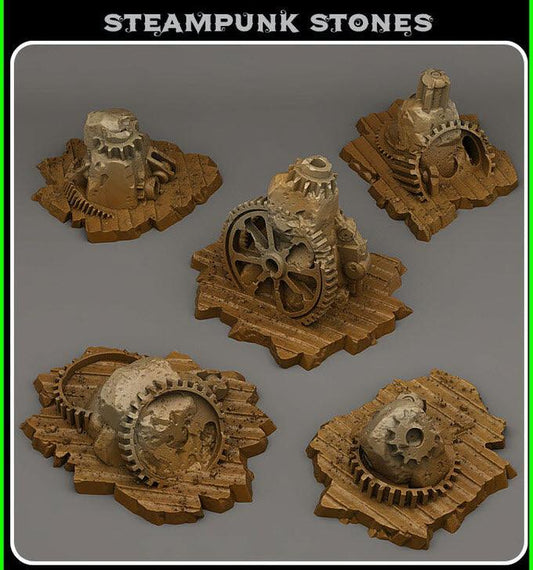 3D Printed Fantastic Plants and Rocks Steampunk Stones 28mm - 32mm D&D Wargaming - 3D Printing Boss 