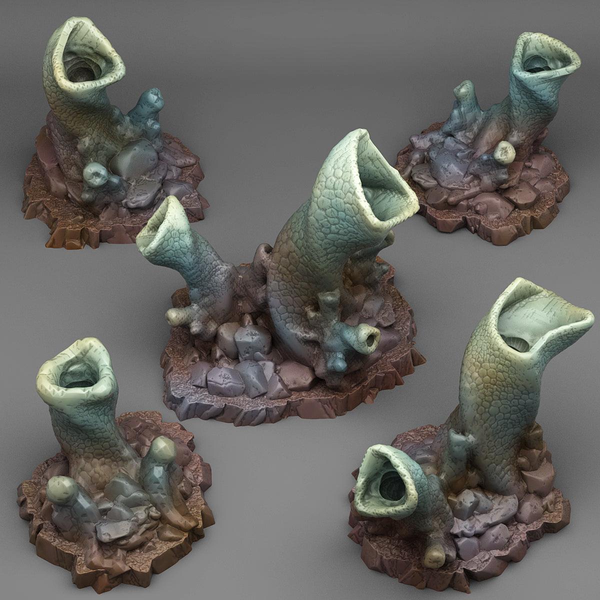 3D Printed Fantastic Plants and Rocks Strange Smoke Holes Cavern 28mm - 32mm D&D Wargaming - 3D Printing Boss 