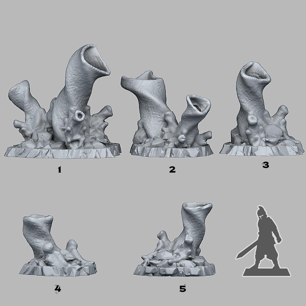 3D Printed Fantastic Plants and Rocks Strange Smoke Holes Cavern 28mm - 32mm D&D Wargaming - 3D Printing Boss 