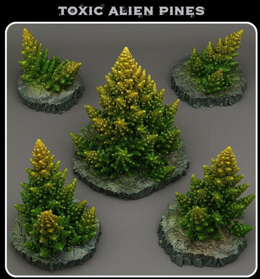3D Printed Fantastic Plants and Rocks Toxic Alien Pines 28mm - 32mm D&D Wargaming - 3D Printing Boss 