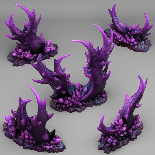 3D Printed Fantastic Plants and Rocks Underdark Claws Plants 28mm - 32mm D&D Wargaming - 3D Printing Boss 